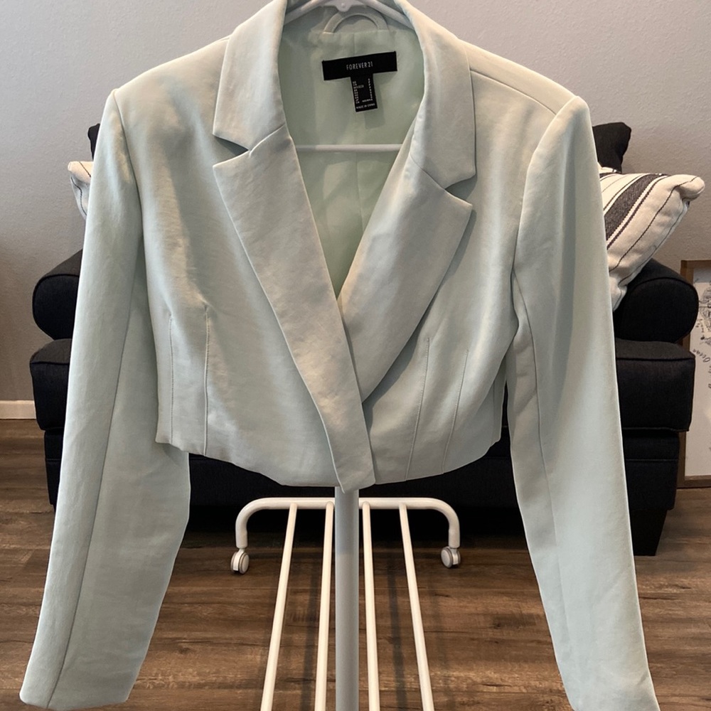 Cropped mint colored blazer! Brand new! Never worn!